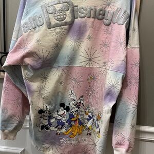 Disney 100 spirit jerseys Pastel Tie-Dye Sweatshirt Medium Disney friends